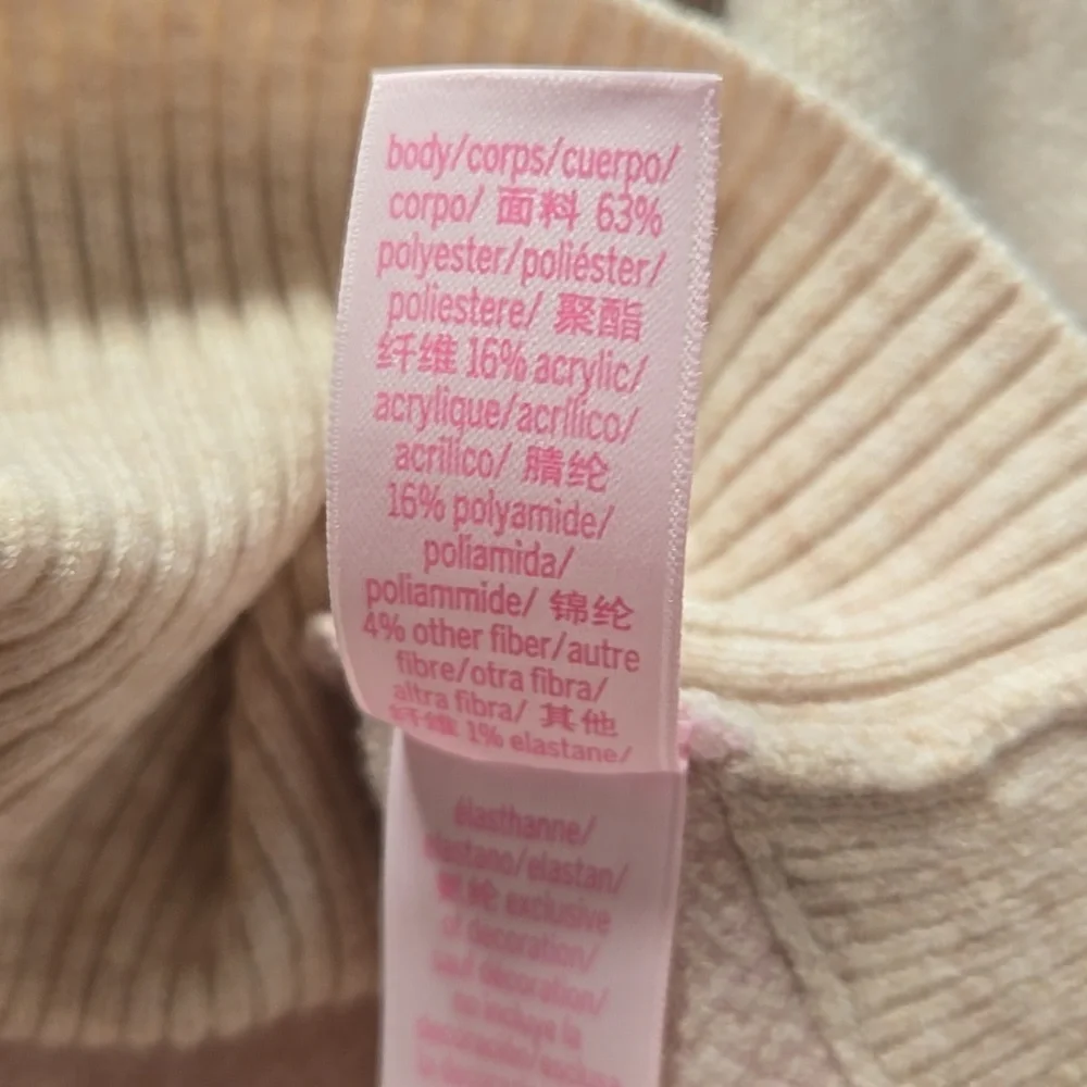 NWT VS PINK x Loveshackfancy Pink Bow Dog Sweater Size XXL